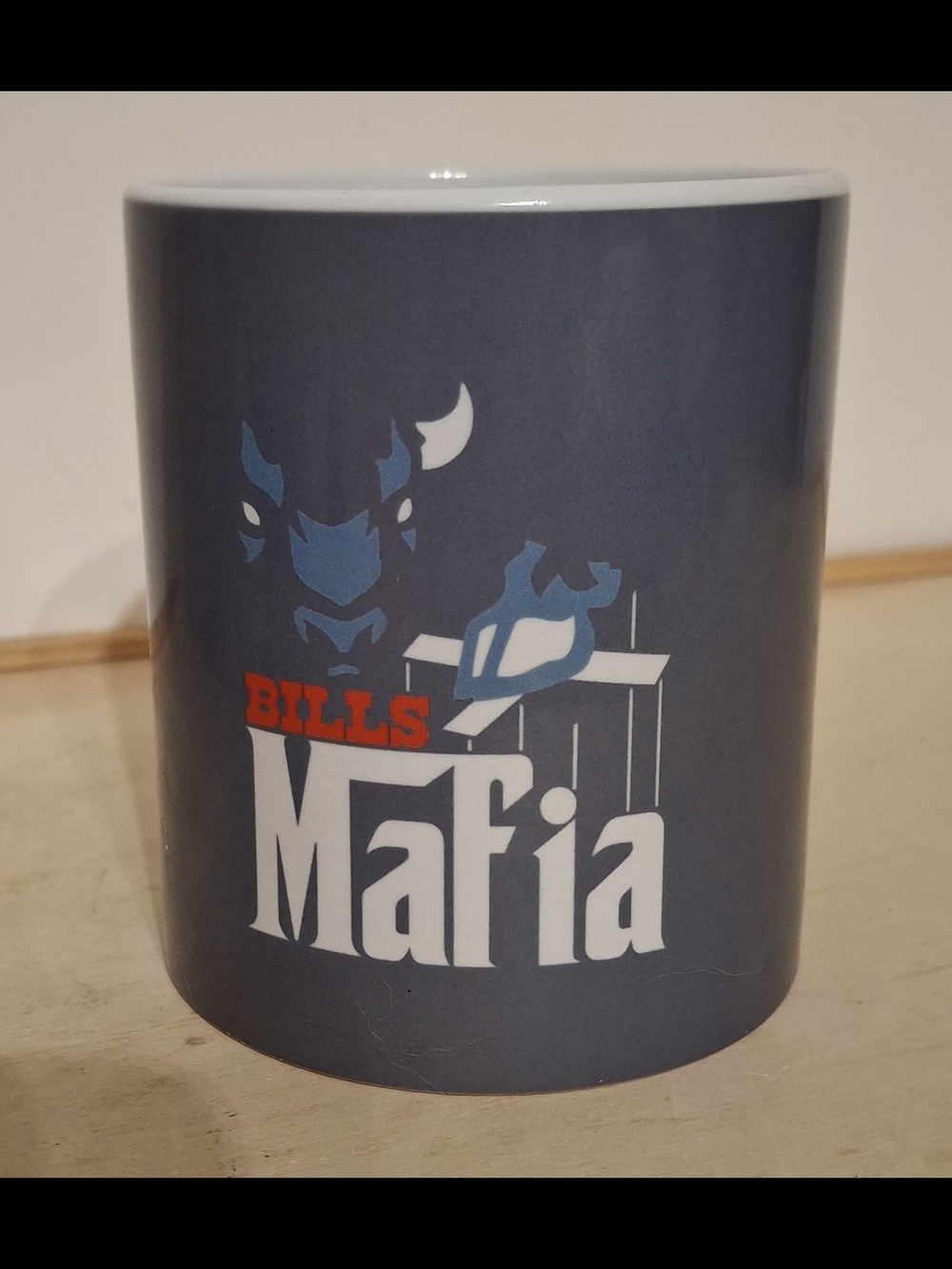 Buffalo Bills "Bills Mafia" gray ceramic coffee mug